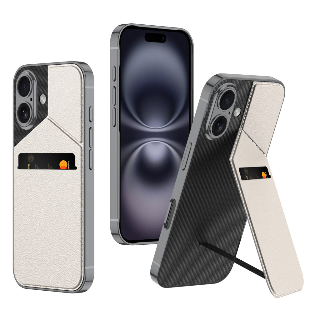 Apple iPhone 16 / Plus / Pro / Pro Max – Leather Card Slot Cover & Case