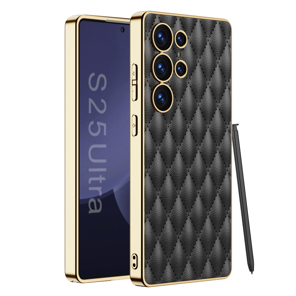 Samsung Galaxy S25 / Ultra– Leather Puff Design Cover & Case