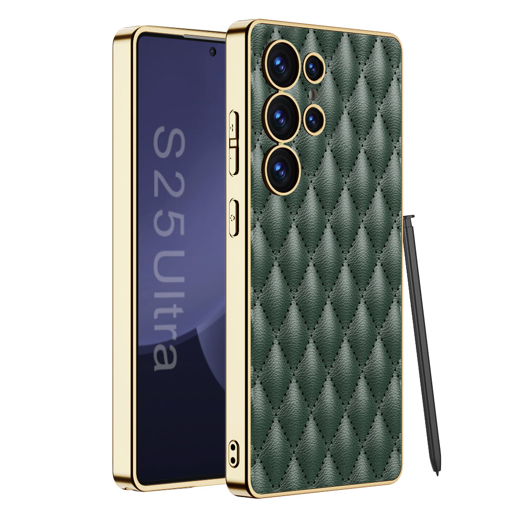 Samsung Galaxy S25 / Ultra– Leather Puff Design Cover & Case