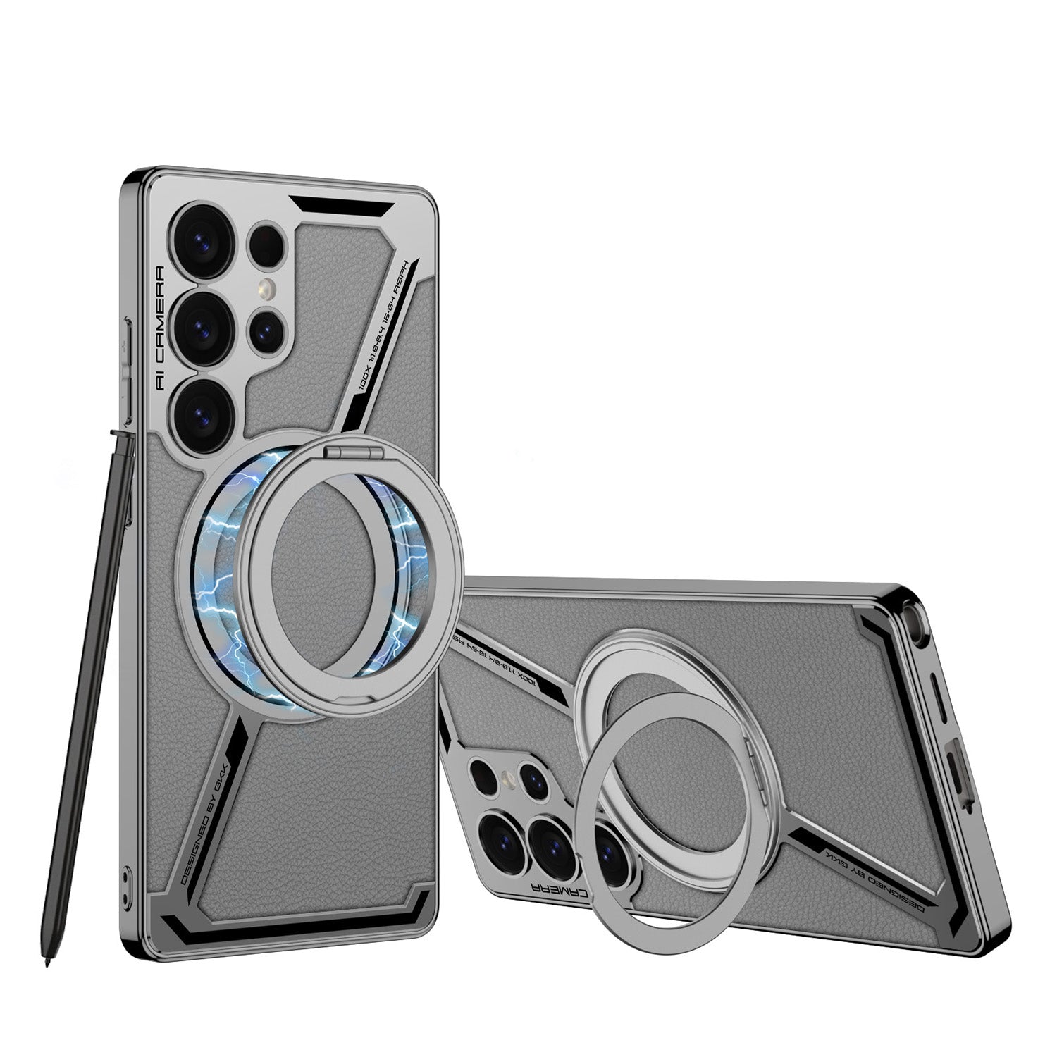 Samsung Galaxy S25 Ultra - ElectroMag Ring Armor Back Cover & Case