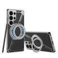 Samsung Galaxy S25 Ultra - ElectroMag Ring Armor Back Cover & Case
