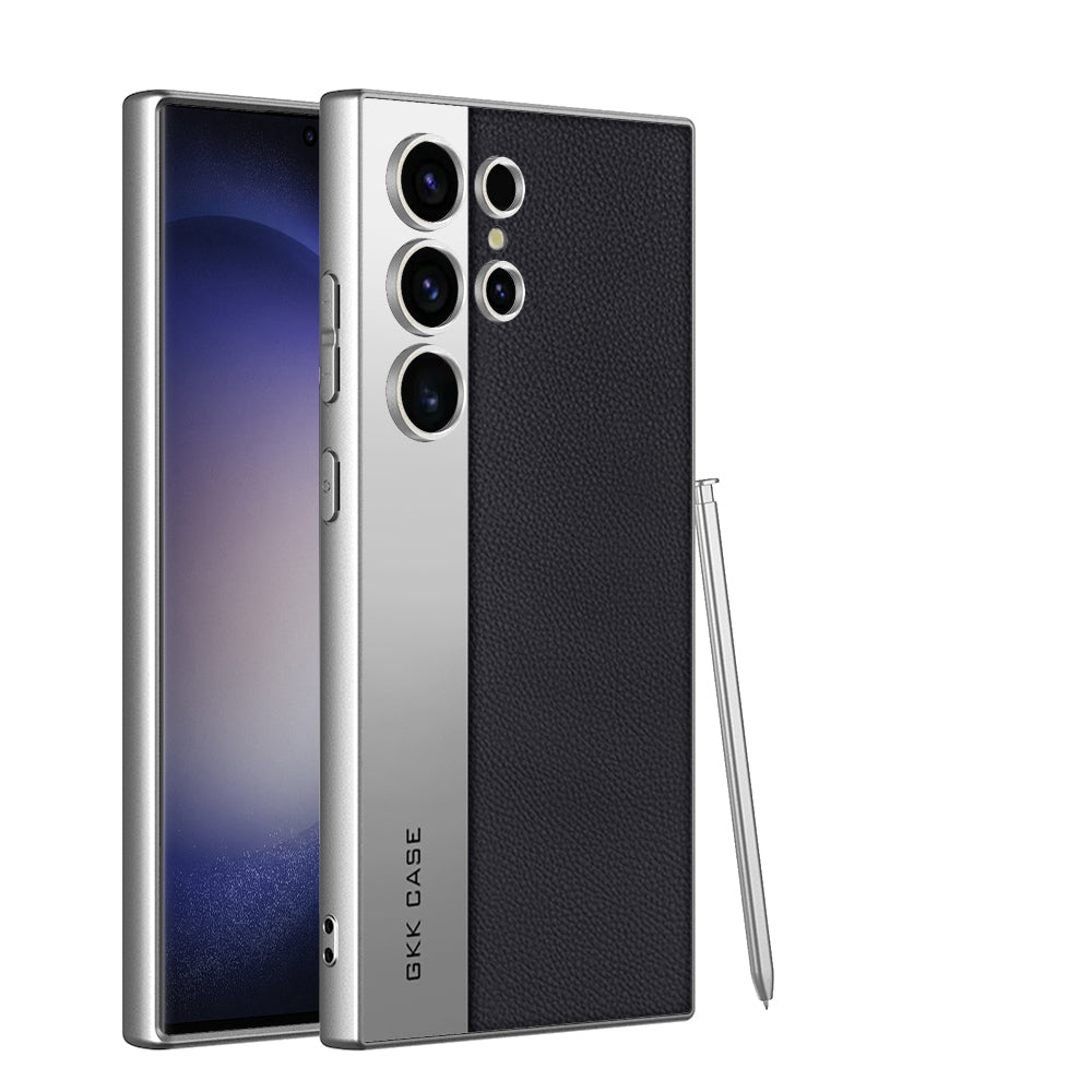 Leather Textured Protective Phone Case with Camera Lens Protection