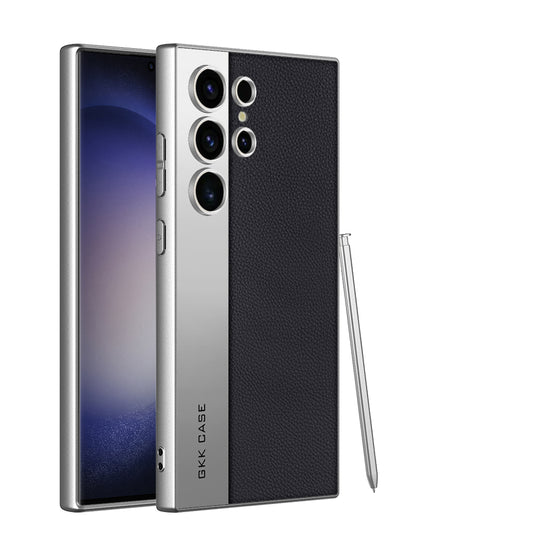 Leather Textured Protective Phone Case with Camera Lens Protection