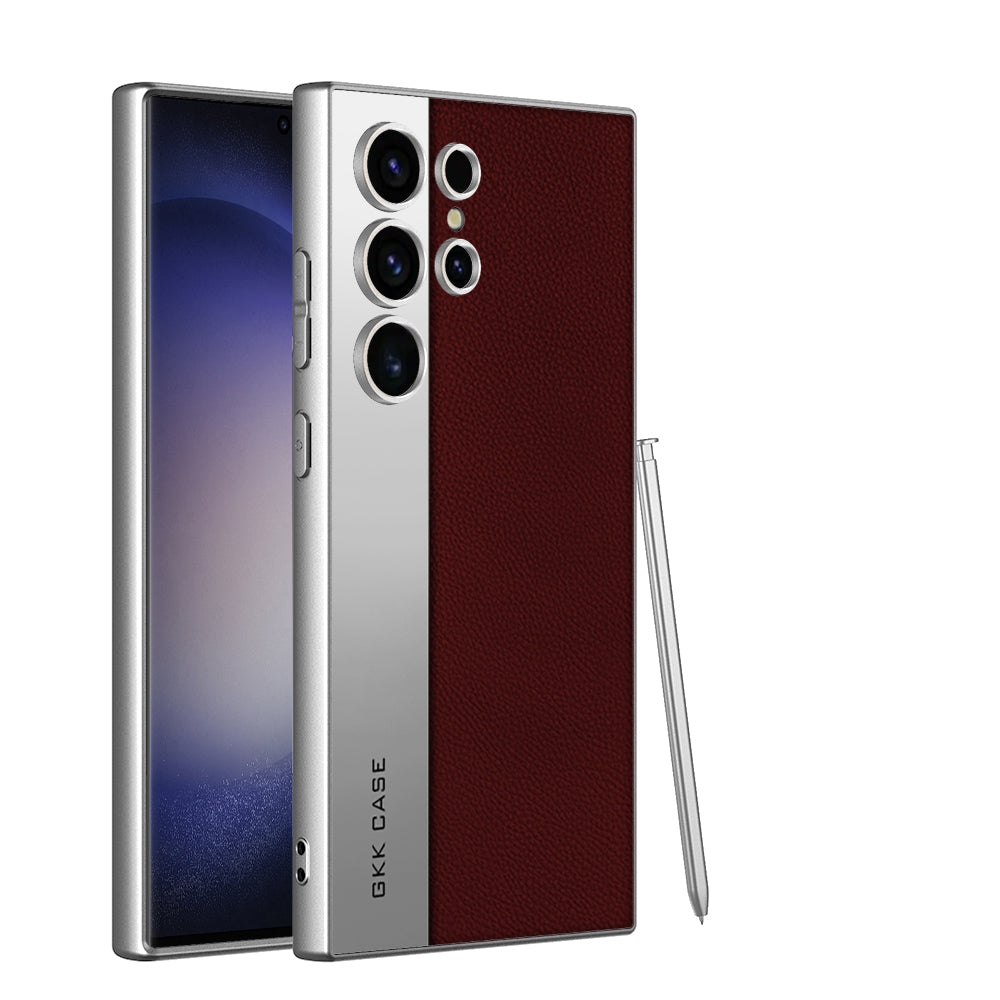 Leather Textured Protective Phone Case with Camera Lens Protection