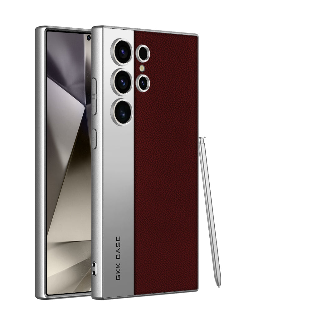 Leather Textured Protective Phone Case with Camera Lens Protection