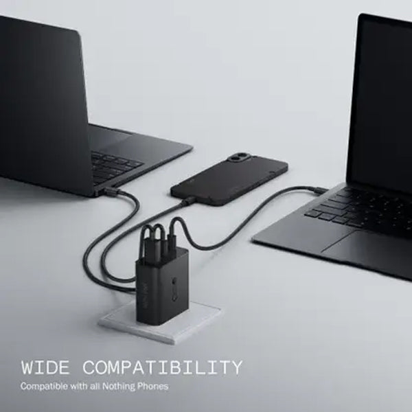 CMF by Nothing 140W GaN 5 A 3 Port Mobile Charger with Detachable Cable