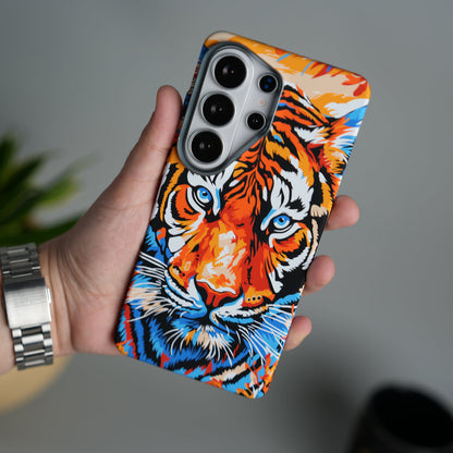 Premium Colourful Tiger MagSafe Case | Carbon Fiber Hard PC Cover for Samsung Galaxy Ultra