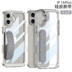 Apple iPhone 16 / Plus / Pro / Pro Max – Transparent with Wrist Band Cover & Case