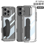 Apple iPhone 16 / Plus / Pro / Pro Max – Transparent with Wrist Band Cover & Case