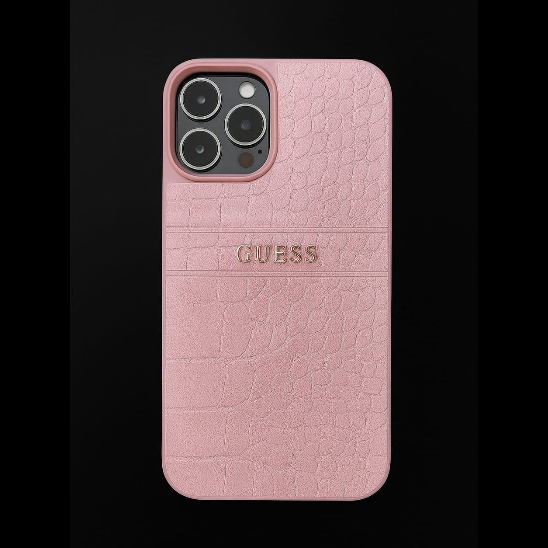 Apple iPhone 14 / Plus / Pro / Pro Max– Original Leather Guess Back Cover & Case