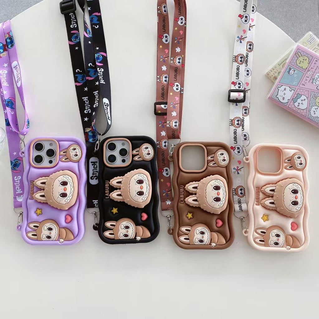 Apple iPhone 16 / Pro / Pro Max - Soft 3D LABUBU POP UP Back Cover