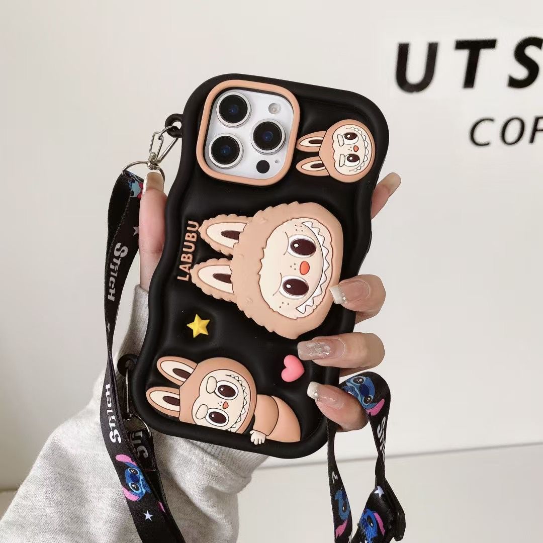Apple iPhone 16 / Pro / Pro Max - Soft 3D LABUBU POP UP Back Cover