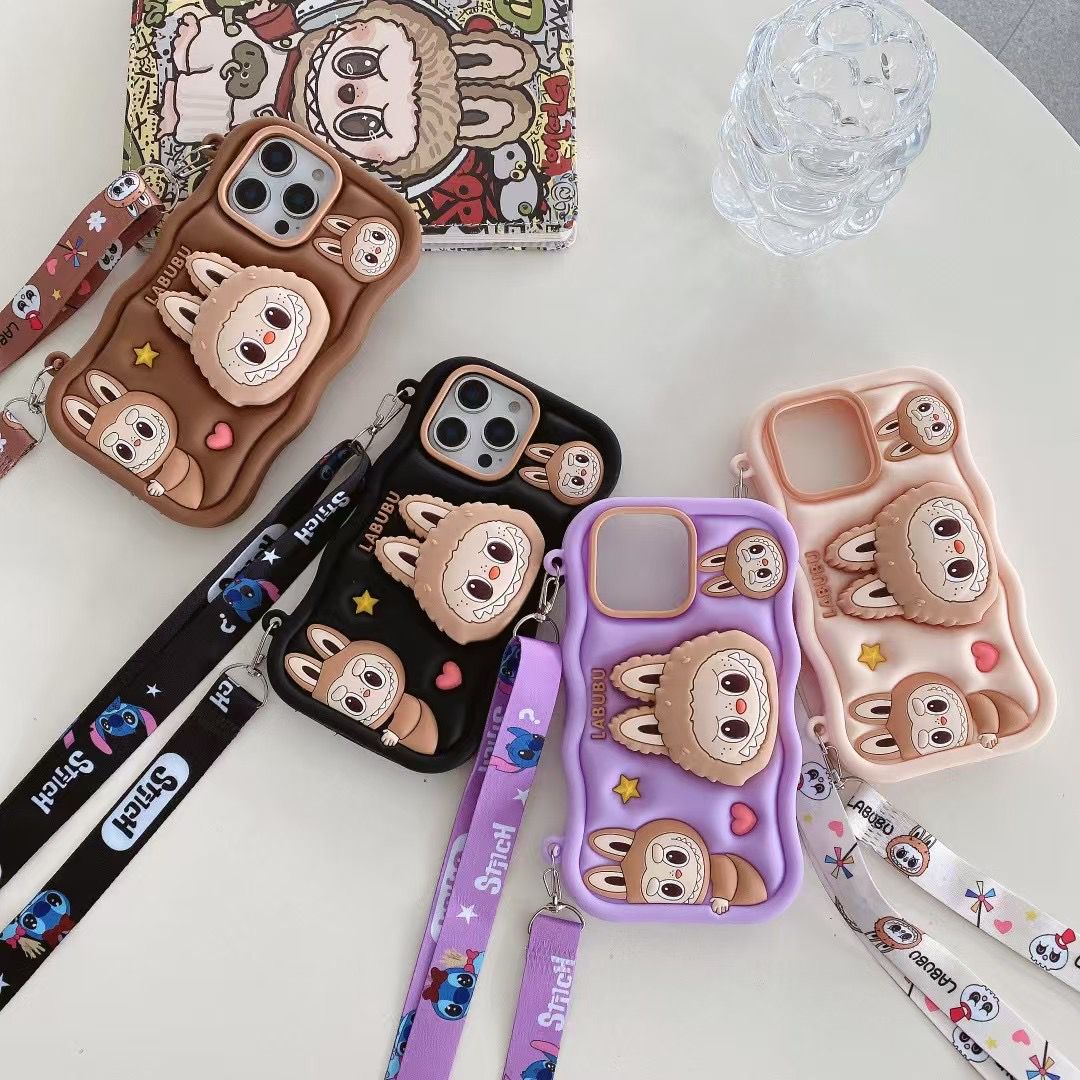 Apple iPhone 16 / Pro / Pro Max - Soft 3D LABUBU POP UP Back Cover