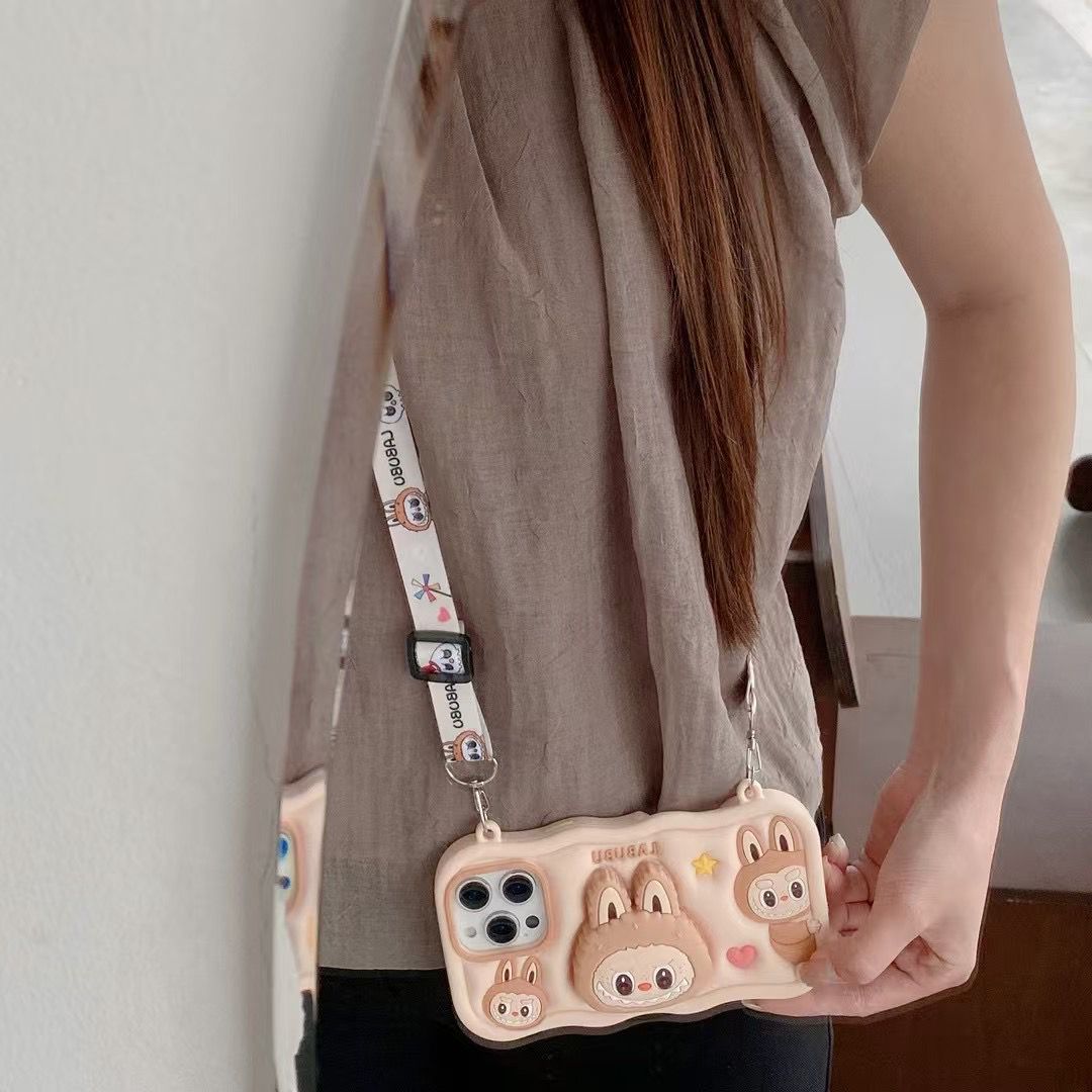 Apple iPhone 16 / Pro / Pro Max - Soft 3D LABUBU POP UP Back Cover