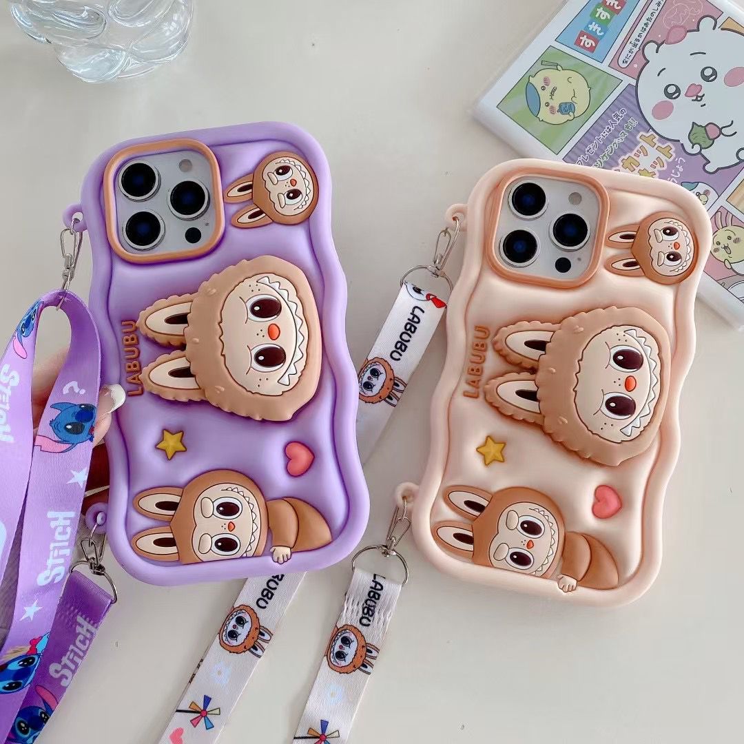 Apple iPhone 16 / Pro / Pro Max - Soft 3D LABUBU POP UP Back Cover