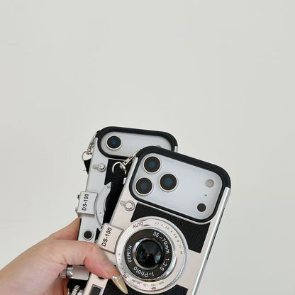 Retro Camera Phone Case - Vintage DS-100 Design with Integrated Strap Mount