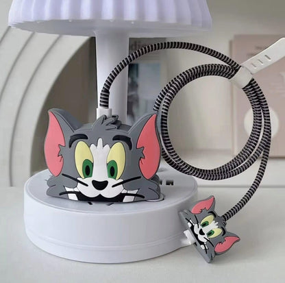 Tom Cat Cartoon Character - iPhone Charger Case
