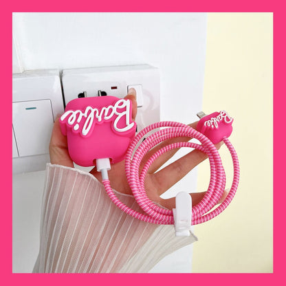 Barbie inspired Cute Silicone - iPhone Charger Case
