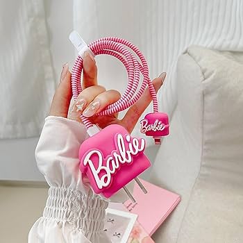 Barbie inspired Cute Silicone - iPhone Charger Case