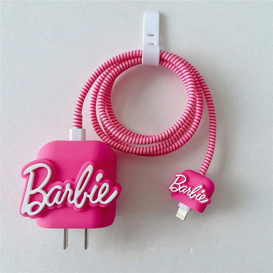 Barbie inspired Cute Silicone - iPhone Charger Case