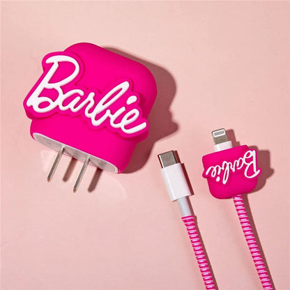 Barbie inspired Cute Silicone - iPhone Charger Case