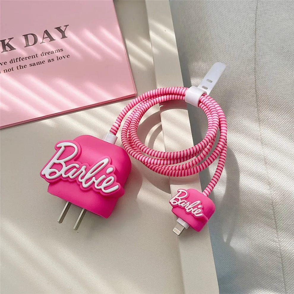 Barbie inspired Cute Silicone - iPhone Charger Case