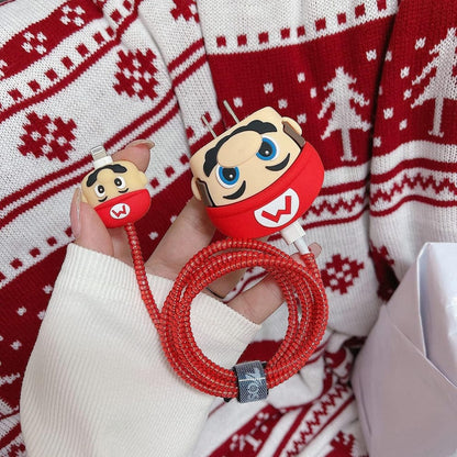 Cute Mario Silicone - iPhone Charger  Case