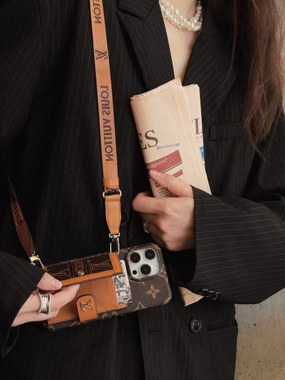 Luxury Branded Sling Case With Wallet