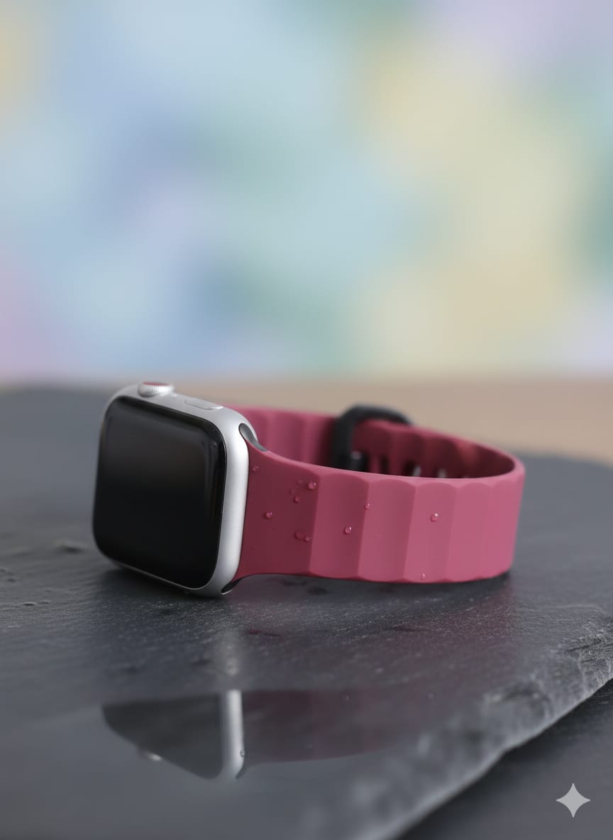 Ribbed Silicone Wave Band – For Apple Watch