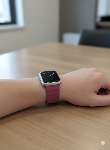 Ribbed Silicone Wave Band – For Apple Watch