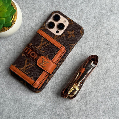 Luxury Branded Sling Case With Wallet