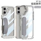 Apple iPhone 16 / Plus / Pro / Pro Max – Transparent with Wrist Band Cover & Case