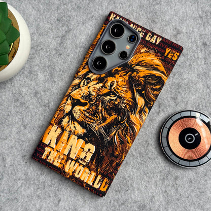 Samsung Galaxy Ultra Series Carbon Fiber Premium Texture Tiger Lion Design Hard Pc MagSafe Case Cover