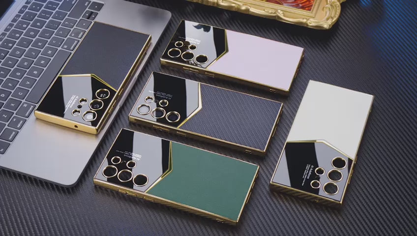 Samsung S24 / Ultra Cover – Electroplated Leather Cover & Case