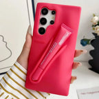 Samsung Galaxy S25 Ultra – Silicone Phone Cover with Built-in Lip Tint Holder