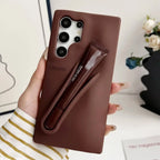 Samsung Galaxy S25 Ultra – Silicone Phone Cover with Built-in Lip Tint Holder